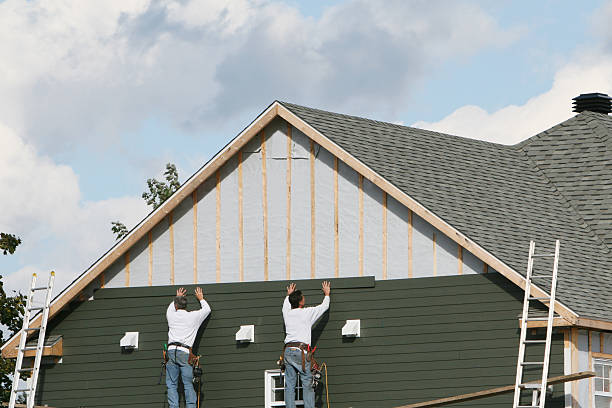 Professional Emergency Siding Repair technician working in Trappe, MD